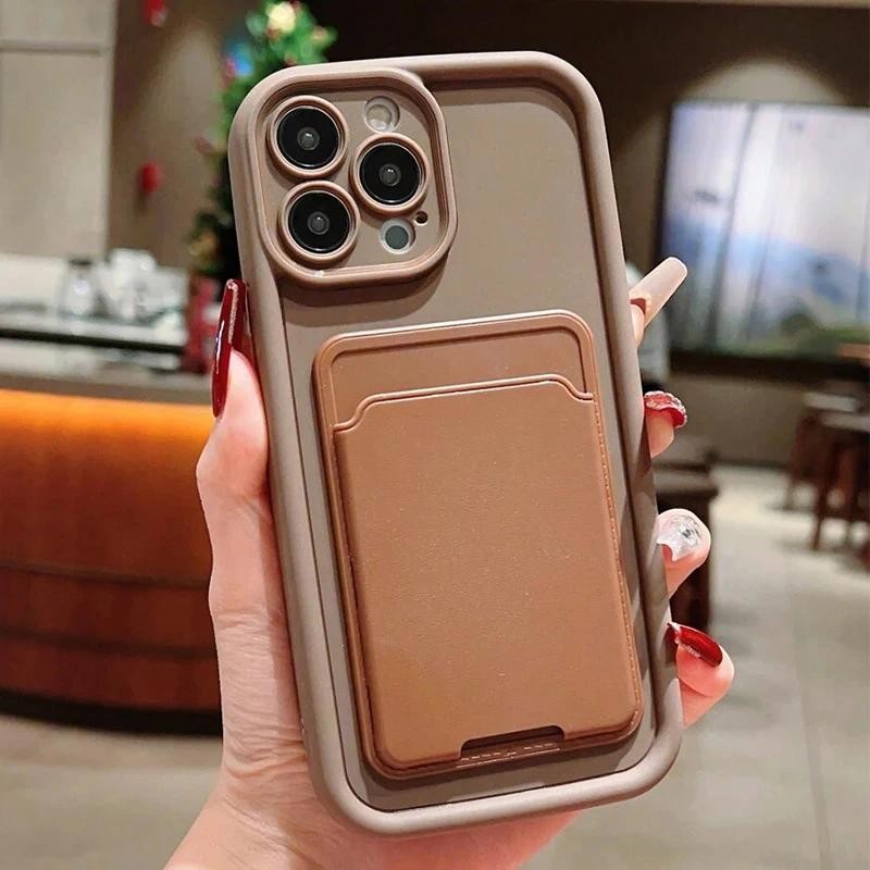 Estojo De Luxo Para Cartão Samsung S23 S24 Ultra S22 S21 FE Plus A15 A35 A55 A34 A54 A53 A14 A13 A32 A52 A33 A53 Simples De Bolso Capa Protetora Macia De Silicone