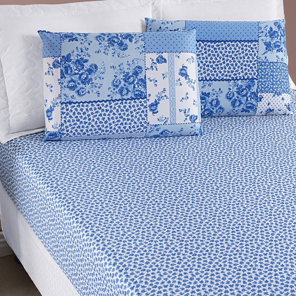 Jogo de Lençol 3 Peças King/Queen/Casal/Solteiro Bouti Lençol Com Elástico a Volta Toda e Fronhas em Oferta na Shopee