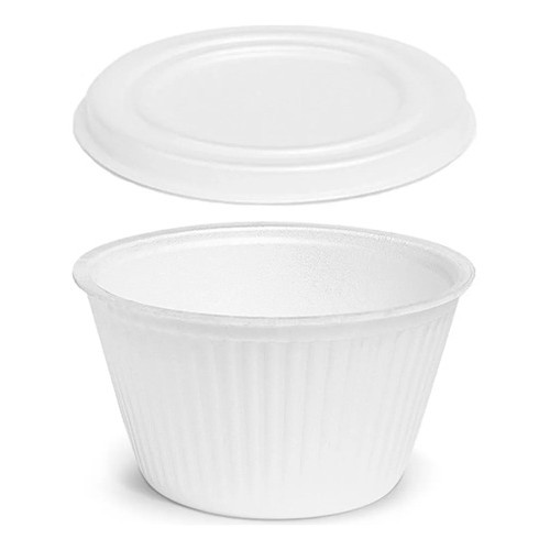 Cumbuca Termica Isopor 300ml- Pote Térmico Com Tampa