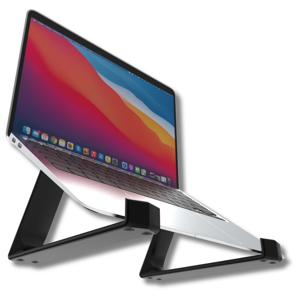 Suporte Portátil Preto para Notebook Universal – Elevação Ergonômica e Apoio de Mesa