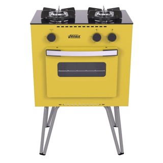 Fogão Portátil 2 Bocas Venax Mini Cook Gas Glp Amarelo em Oferta na Shopee