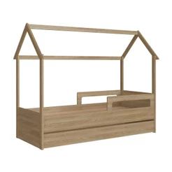 Cama Infantil Montessoriana Auxiliar Completa Móveis Marrom