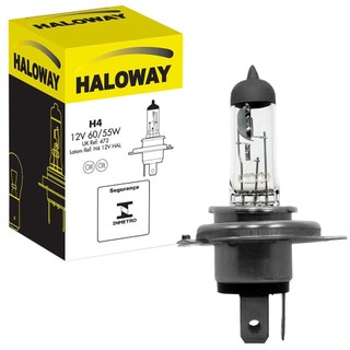 Lâmpada Haloway Halógena H4 Biodo 12v 60/55w P43t Farol em Oferta na Shopee