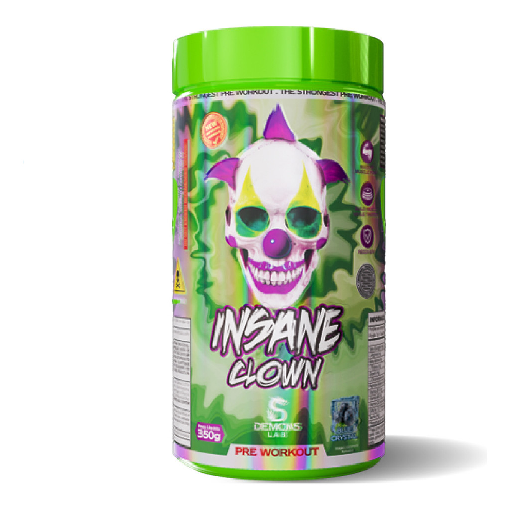 Pré-Treino Suplemento em Pó Insane Clown 350g Demons Lab Sabor Blueberry