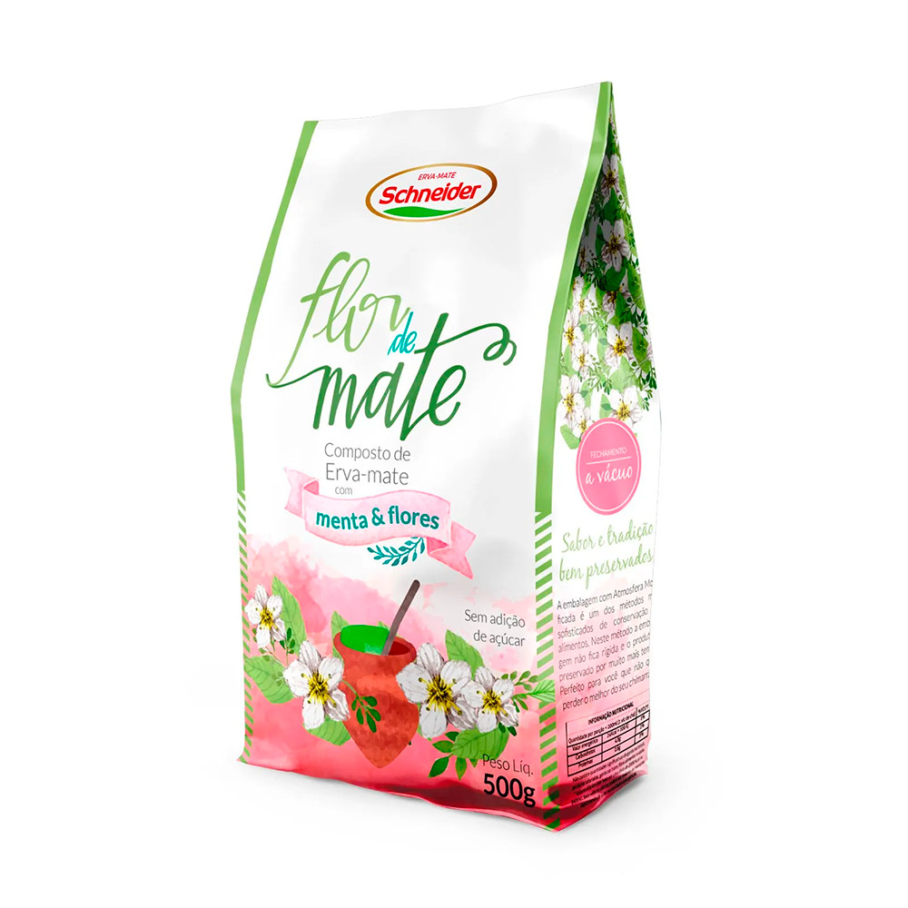 Erva Mate Schneider Flor de Mate Menta e Flores 6kg