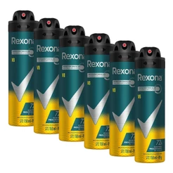 Kit 6 Desodorantes Rexona Men Aerossol Antitranspirante V8 150ml