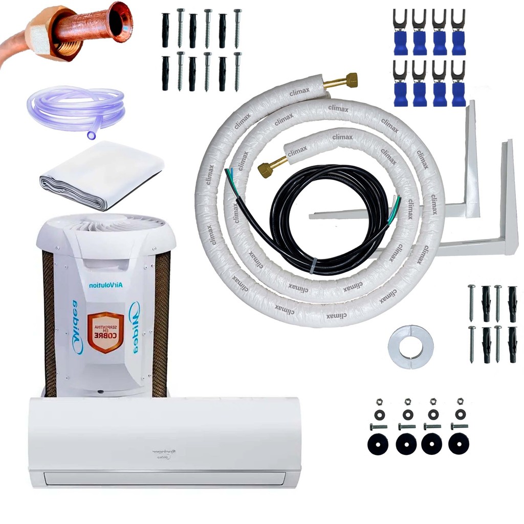 Kit Instalação Ar Condicionado Split 12000 BTUs Springer Midea Airvolution 3m C/ Suporte 450mm