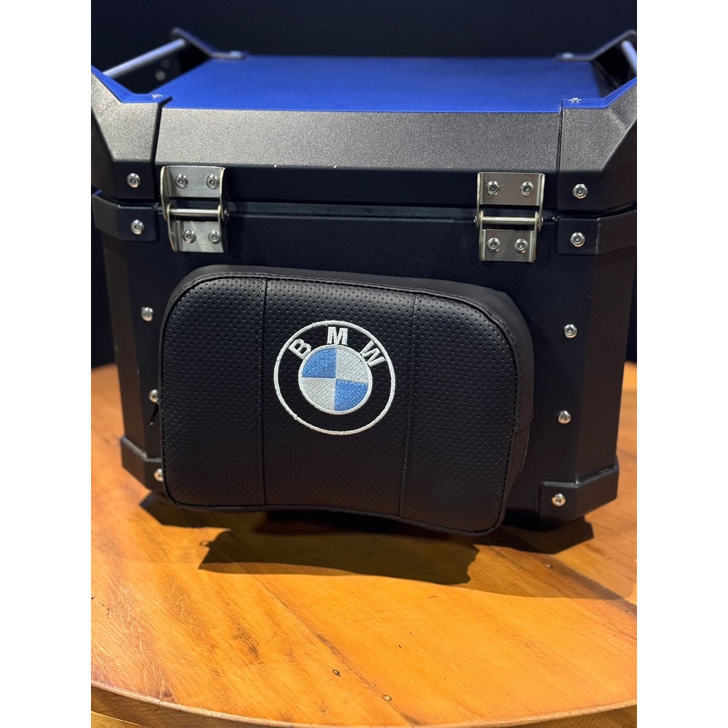 Encosto Almofada Para Bauleto Top Case Universal Logo Bmw Bráz