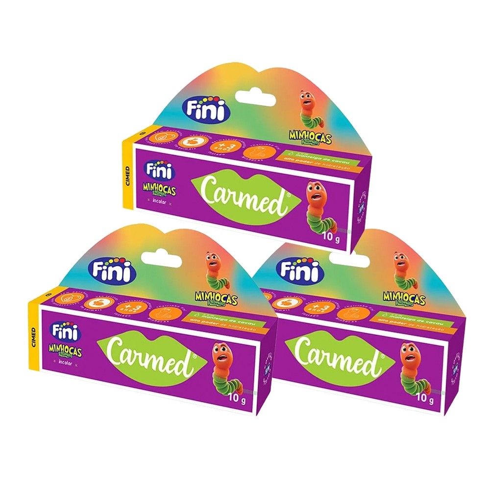 Kit 3 und Carmed Fini Minhocas Azedinhas 10g