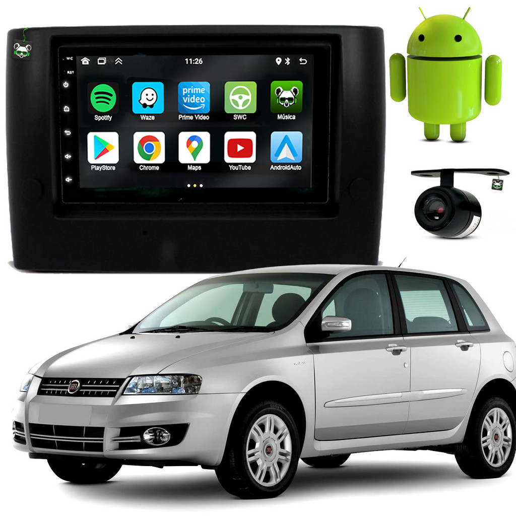 Kit Central Multimidia Android 7 Polegadas Stilo 2003 2004 2005 2006 2007 2008 2009 2010 2011 2012 em Oferta na Shopee