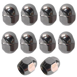 Jogo 10 Porca de Roda Nissan Frontier X-Terra Sentra March Livina Tiida Versa Rosca M12x1.25mm Chave 21 - Marca ZM Cromada Original