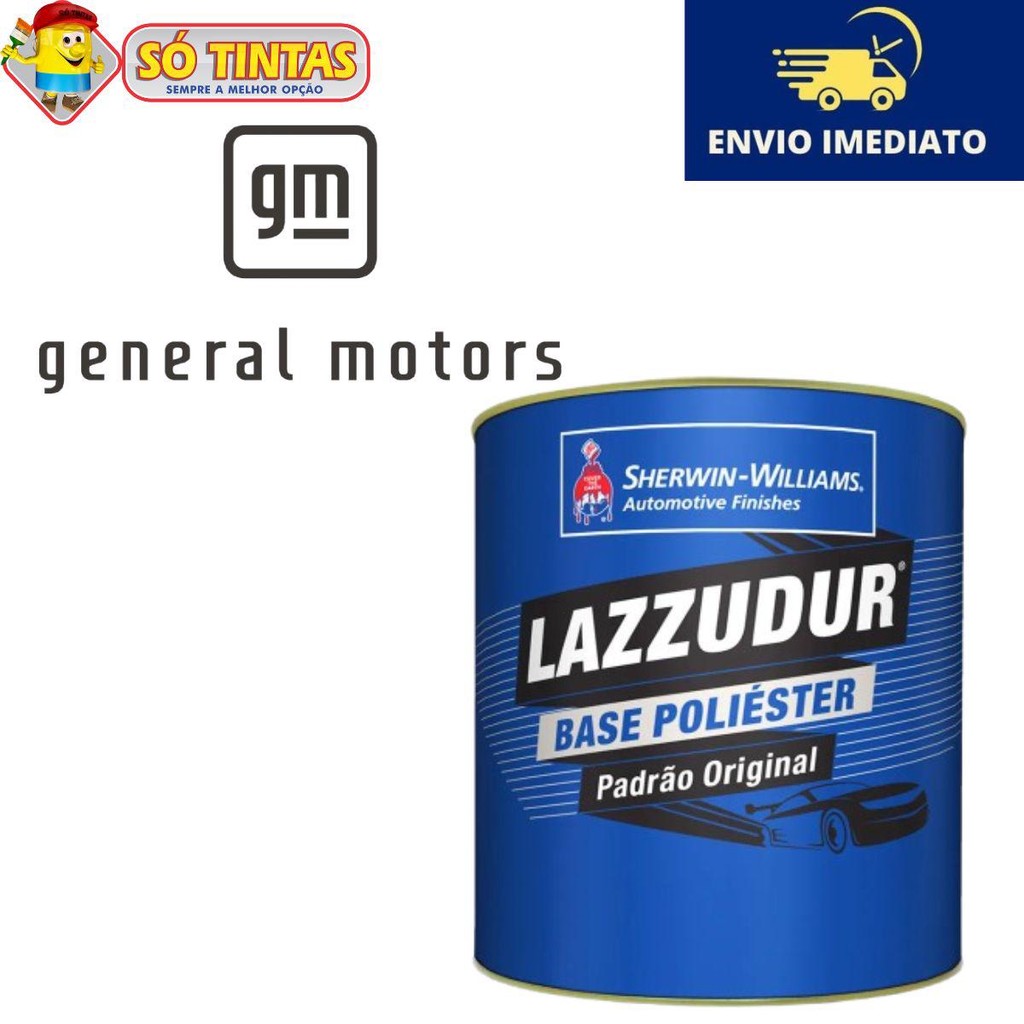 Tinta Poliéster Lazzudur Prata Escuna Metalizado General Motors 900ml/Lazzuril - Uso Automotivo