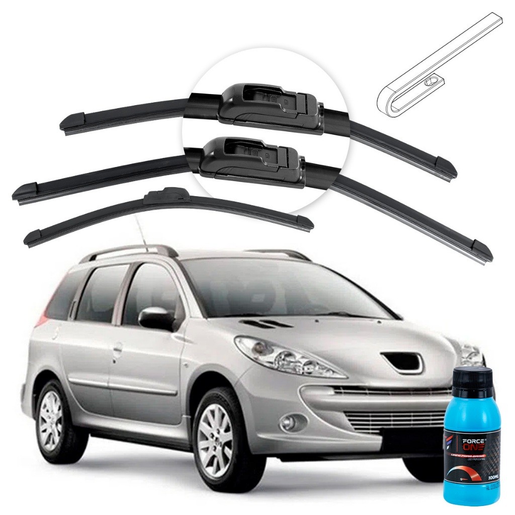 Limpador de Parabrisa Peugeot 207 SW ano 08 a 15 Universal Dianteirae Traseira em Oferta na Shopee