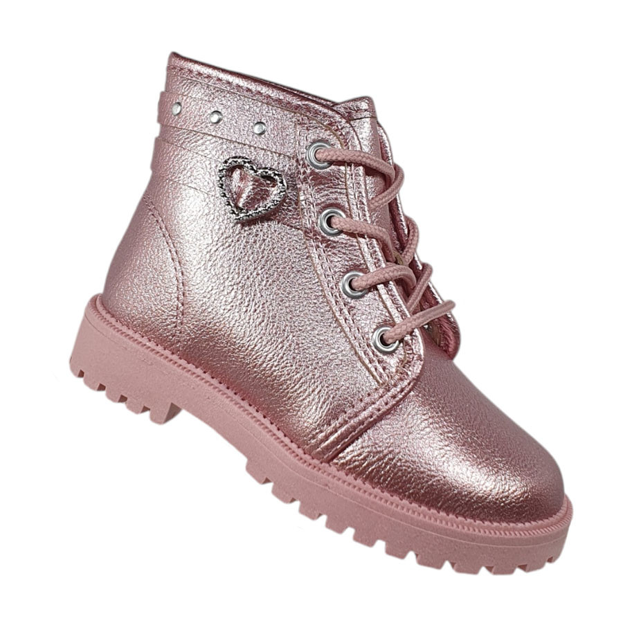 Bota Coturno Infantil Meninas Molekinha 2126526 Cano Médio Confortável - Baby & Kids Fashion