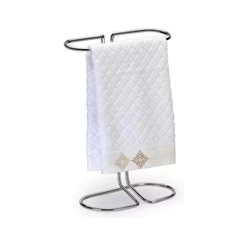 Porta Toalha Pia Bancada Cromado Em Aço Para Lavabo Banheiro Premium Arthi