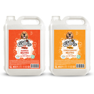 Kit Shampoo + Condicionador Neutro Profissional 5L Para Cães e Gatos Collie Vegan em Oferta na Shopee
