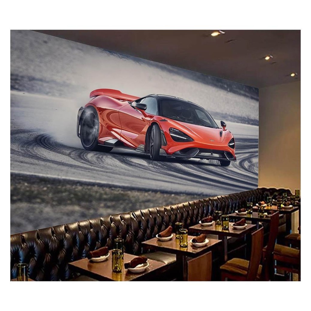 Adesivo de parede carro mclaren esportivo sport corrida estrada pista drift papel de parede CAR 269