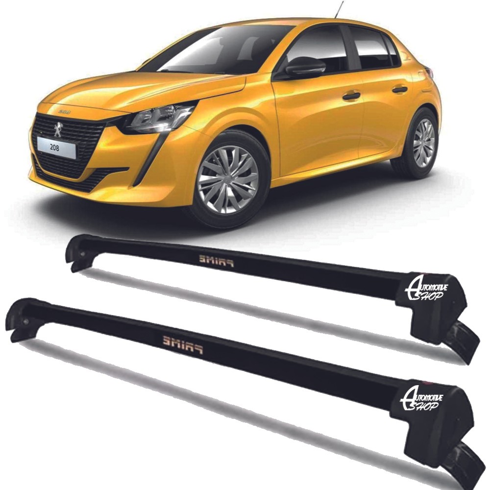 Rack Teto Aluminio Prime Peugeot 208 20/ 25 PRETO PR157