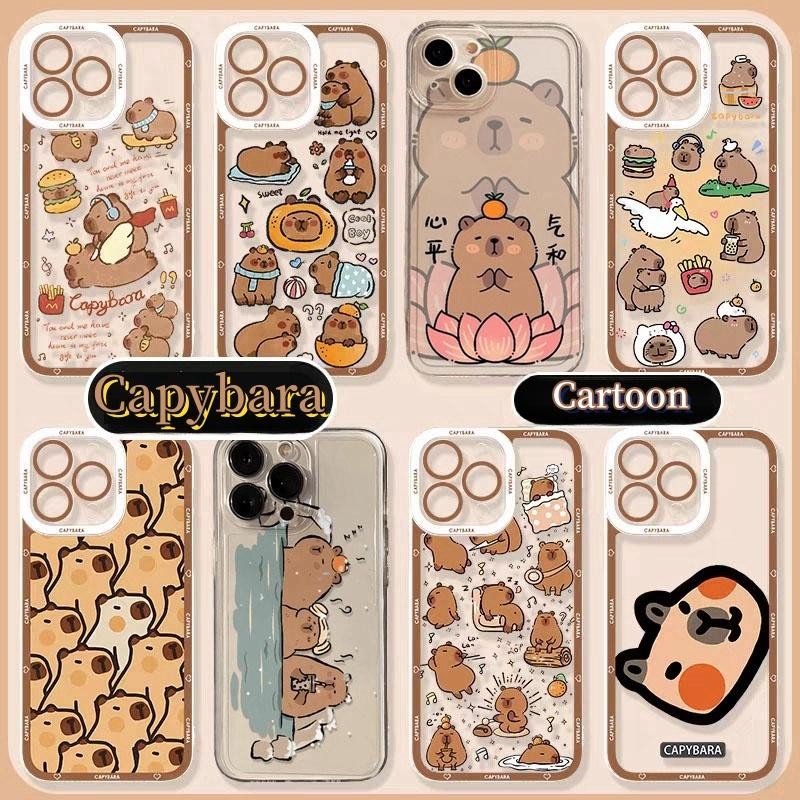 Capa De Capivara Fofa De Desenho Animado Para Samsung Galaxy A02 A21S A11 A13 A10 A10S A31 A71 A55 A51 A30 A20 A24 Anime Angel Eyes Telefone Transparente Macia