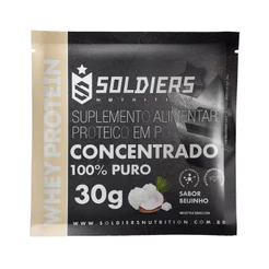 Kit: Sachê Whey Protein Concentrado 30g 6 Unidades Soldiers Nutrition Proteína Muscular