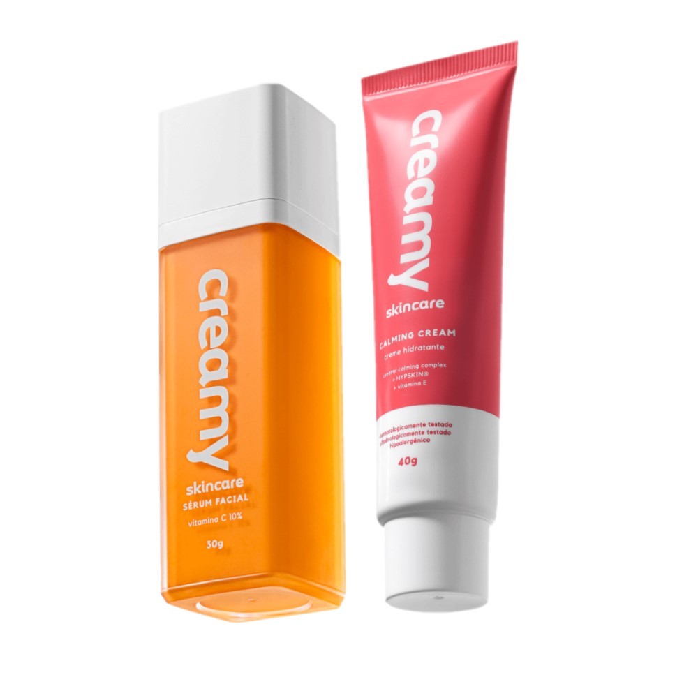 Kit Creamy Skincare Vitamina C Hidratante Facial (2 produtos) em Oferta na Shopee