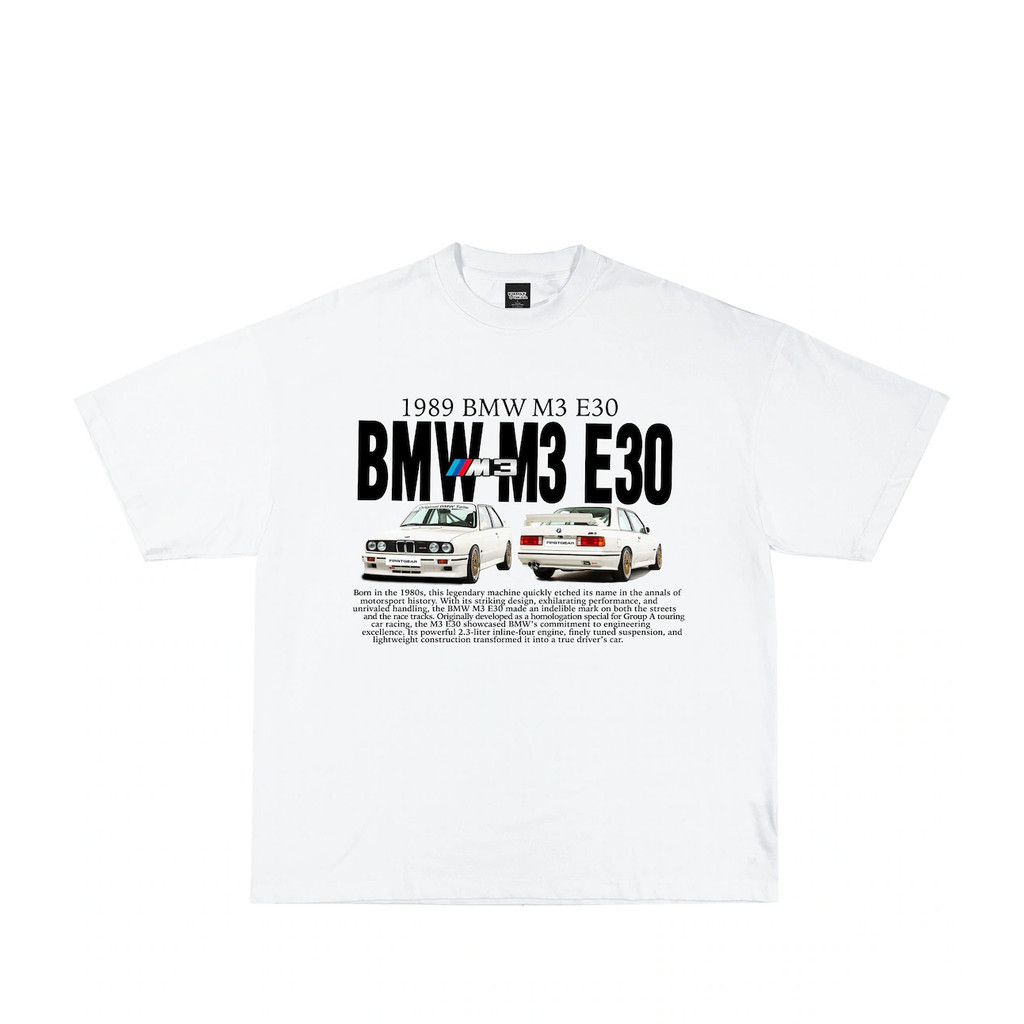 CamisetaManga Custa Leve Premium Vintage BMW E30 M3 Paixão Entusiastas de carros antigos Fãs