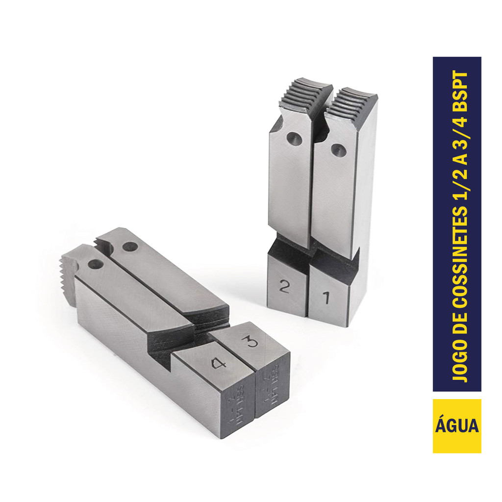 Jogo De Cossinetes (4 Peças) 1/2" A 3/4" - BSPT Para Rosqueadeira