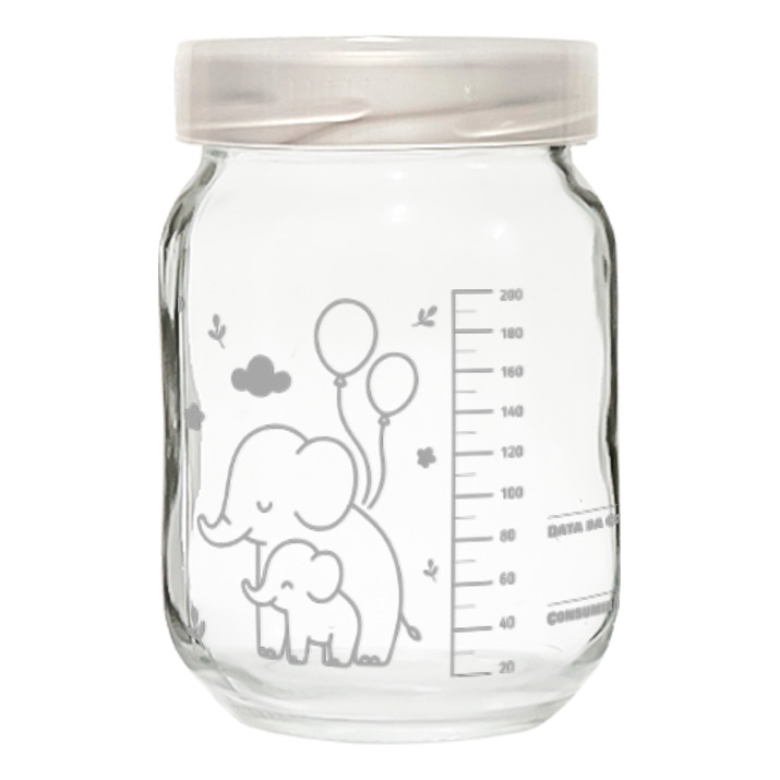 Kit 6 Potes Para Leite Materno C/ Graduação 200ml - Elefante em Oferta na Shopee