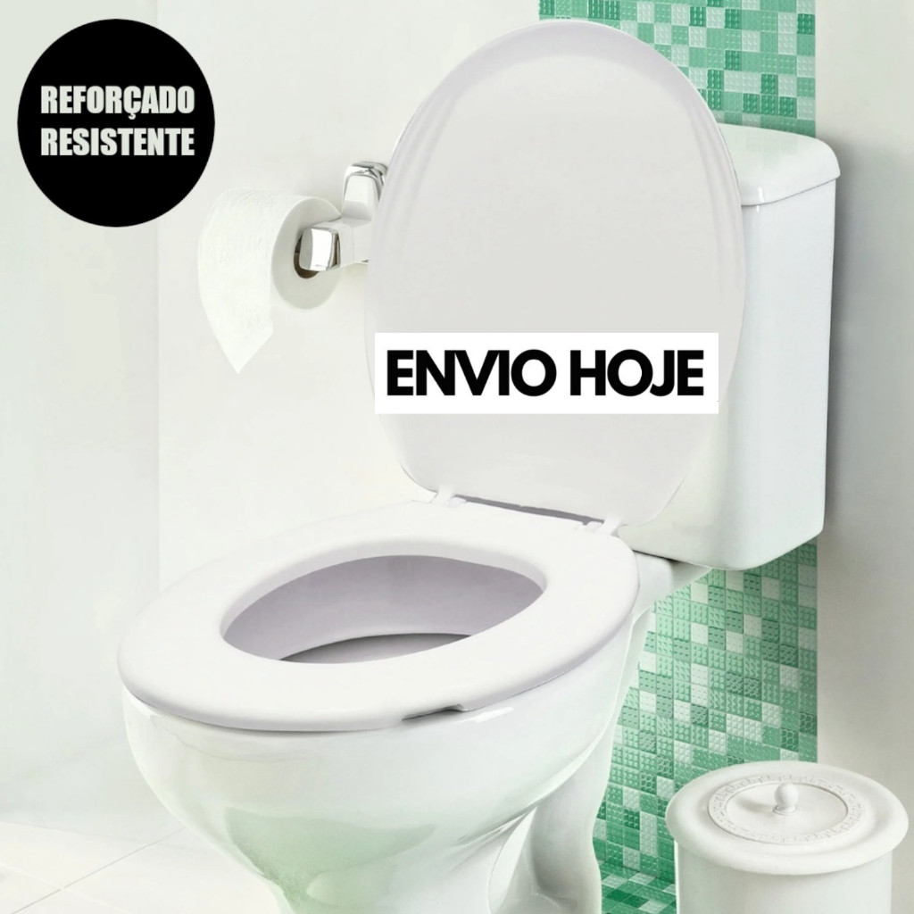 ASSENTO SANITÁRIO PLÁSTICO TAMPA VASO REDONDO OVAL UNIVERSAL BASICO DECA CELITE ICASA LOGASA INCEPA em Oferta na Shopee