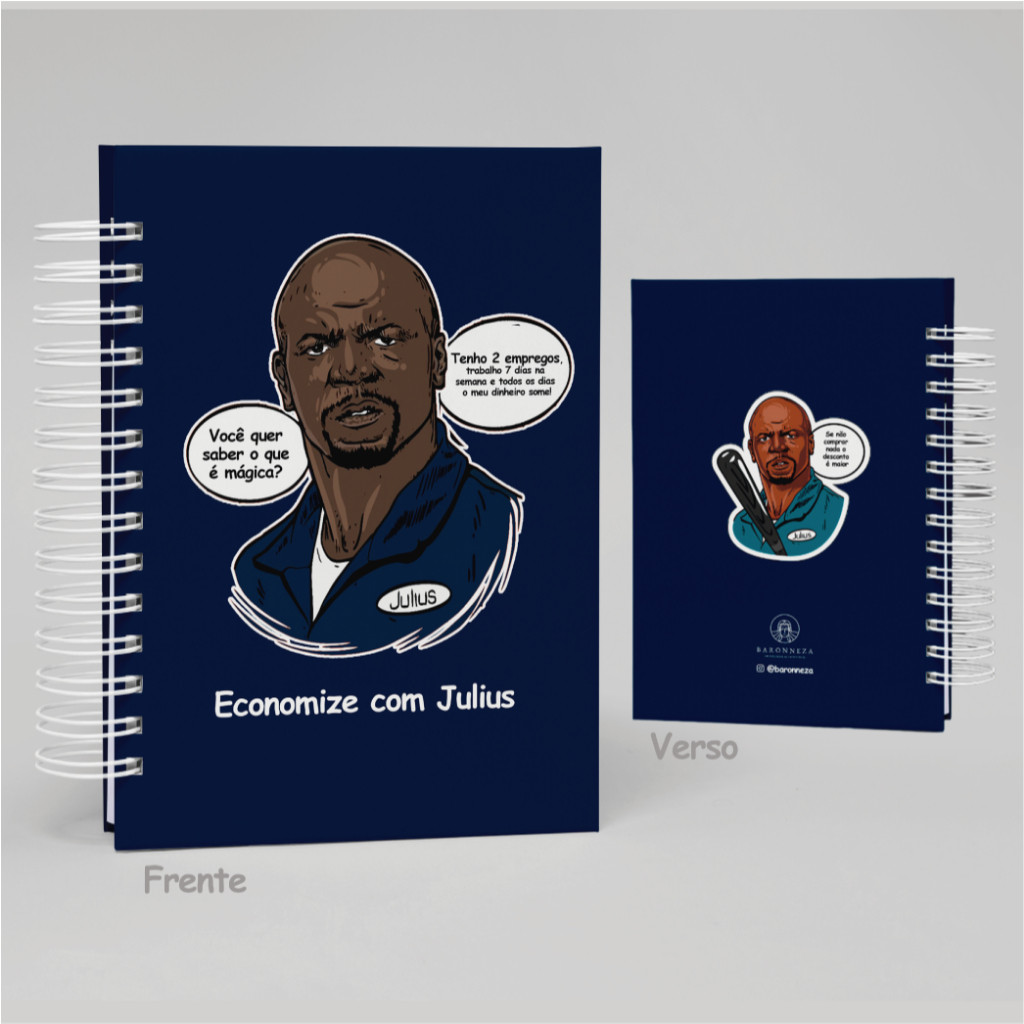 Caderno de Controle Financeiro Julius - A5- 180folhas