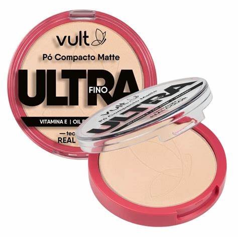 Pó Compacto Facial Matte Ultra Fino Cor 01 V400 Make Vult 9g