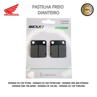 Pastilha Freio Dianteiro Titan 2000 Titan 150 Strada 200 Aero 150 Ml/Turuna 125 - Scud em Oferta na Shopee