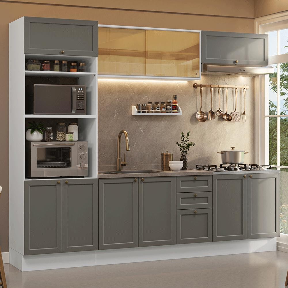 Armário de Cozinha Completa 270 cm Vik Madesa 02