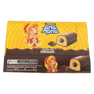 Bolinho Ana Maria Cobertura E Recheio de Chocolate 16x42g em Oferta na Shopee