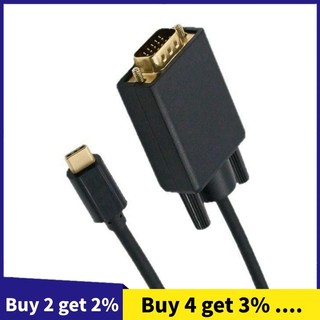 Cabo Adaptador USB-C Para VGA-Conversor De Vídeo Tipo D-Sub 15 Pinos Compatibilidade De Monitor , Projetor E TV