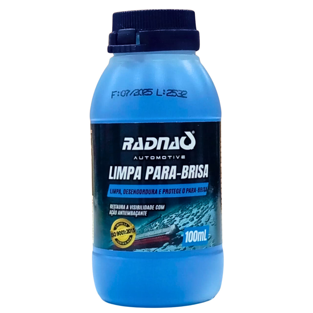 Limpa Para-brisa Radnaq 120ml Limpeza De Vidros Automotivos Remove Sujeira E Melhora A Visibilidade