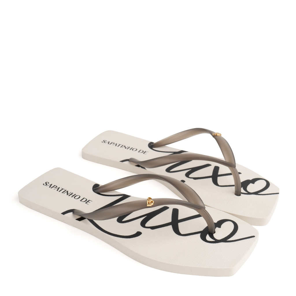 Rasteira POP Off White Tira e Logo Preto 3020.45_1 - Women Shoes