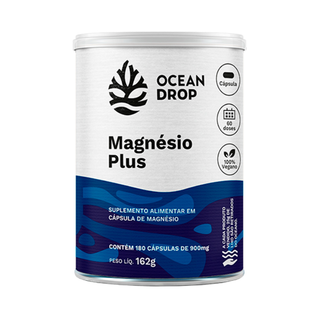 Magnésio Plus Ocean Drop Vegano 180 Cápsulas em Oferta na Shopee