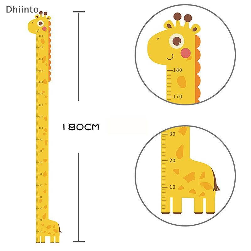 [Dhiint] 1 Peça Adesivo De Parede Para Medida De Altura De Animais De Desenho Animado Girafa Bastão Régua De Crescimento