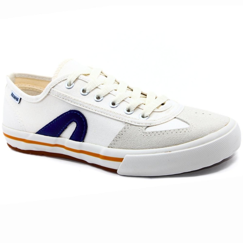 Tênis Rainha VL 2500 - Bege e Marinho em Oferta na Shopee