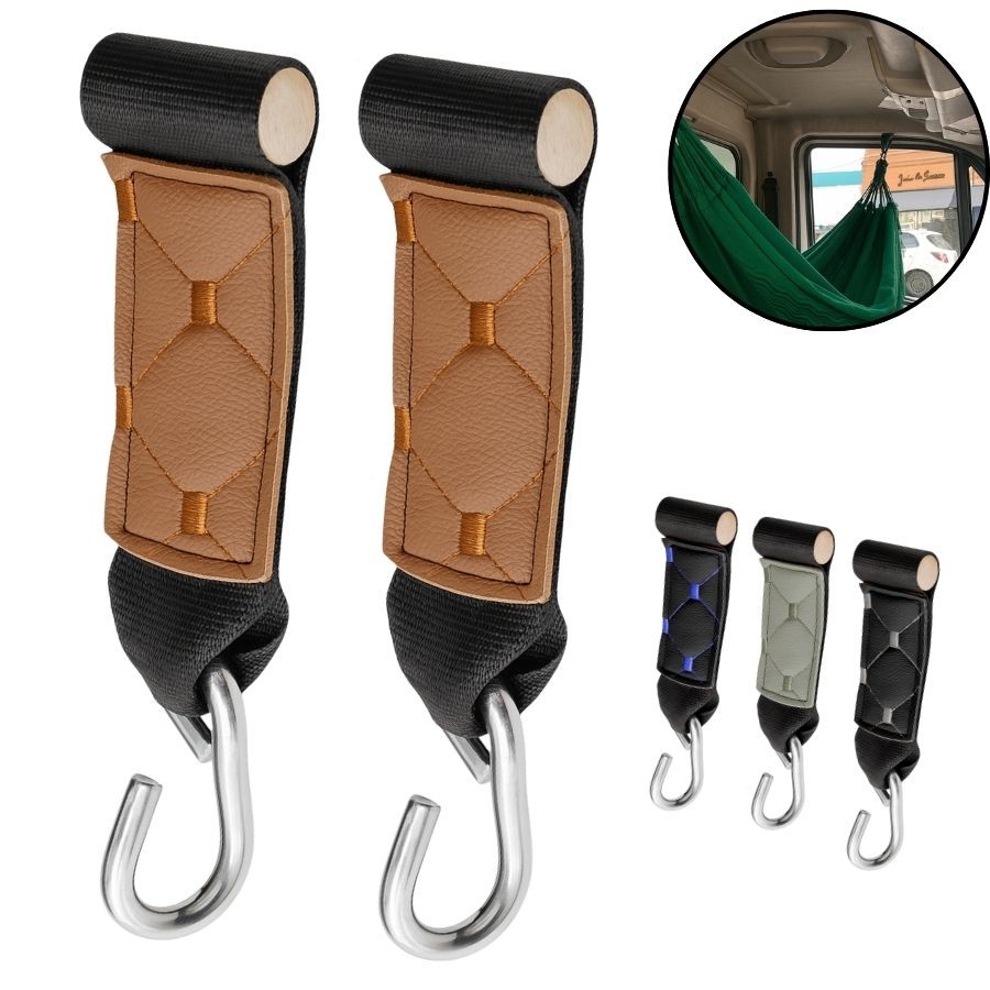 Par Gancho Cabine Rede Caminhão Armador Descanso Universal Caminhoneiro  em Oferta na Shopee