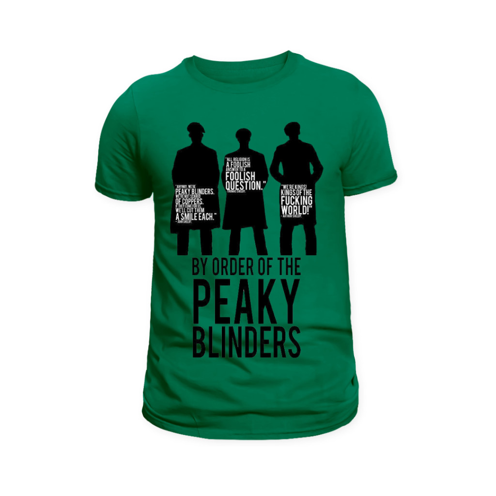 Camiseta-Camisa Peaky Blinders Seriado T-shirt Diversas Estampas Blusa Verde Unissex 100% Algodão 30.1 Envio imediato