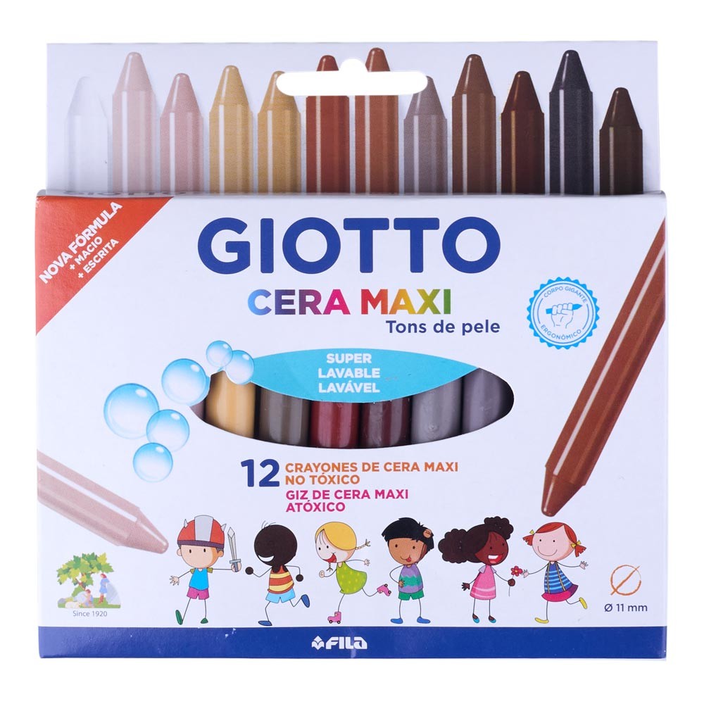 Gizão de Cera Giotto Tons de Pele 12 Cores Fila Canson - Stationery