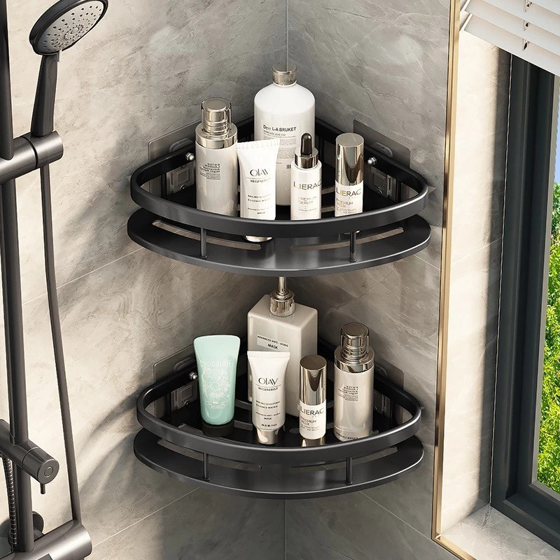 Suporte De Shampoo De Aluminio Prateleiras De Banheiro Sem Furo Premium suporte de banheiro