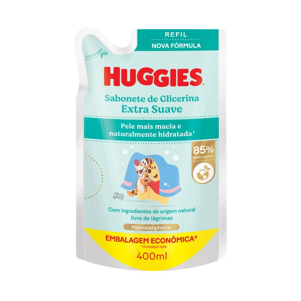 Sabonete Líquido de Glicerina Huggies Disney Baby Extra Suave Refil 400ml - Beauty