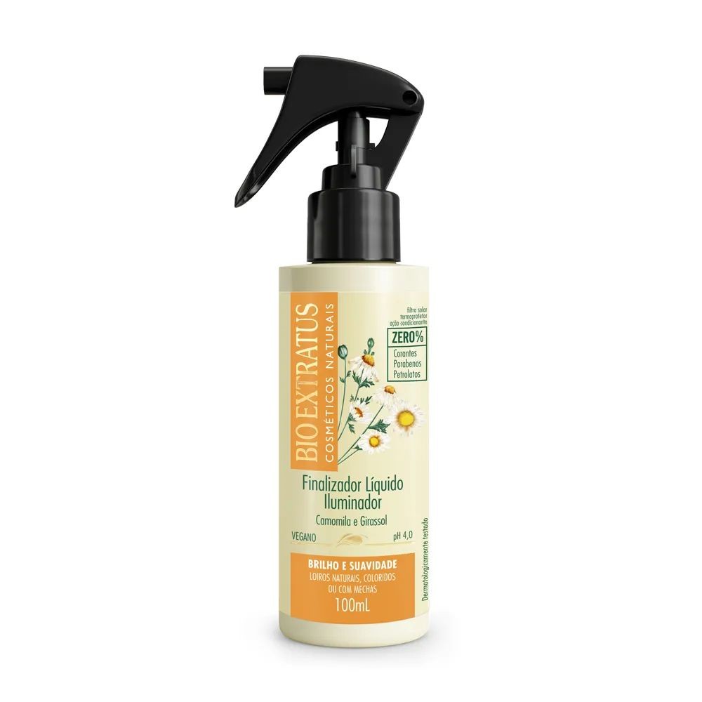 Finalizador Liquido Iluminador Bioextratus Camomila e Girassol Spray 100ml - Beauty