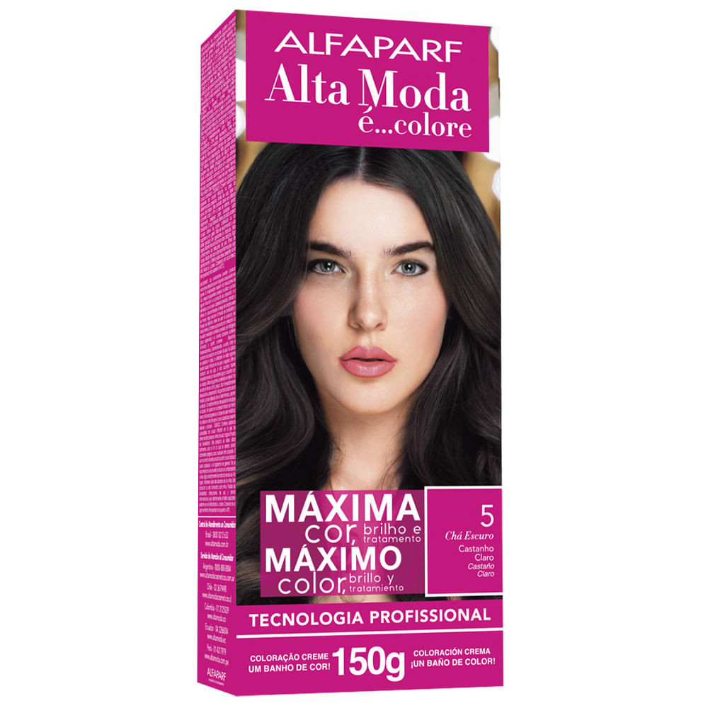 Tintura Creme Altamoda Alfaparf Chá Escuro 5 Kit - Beauty