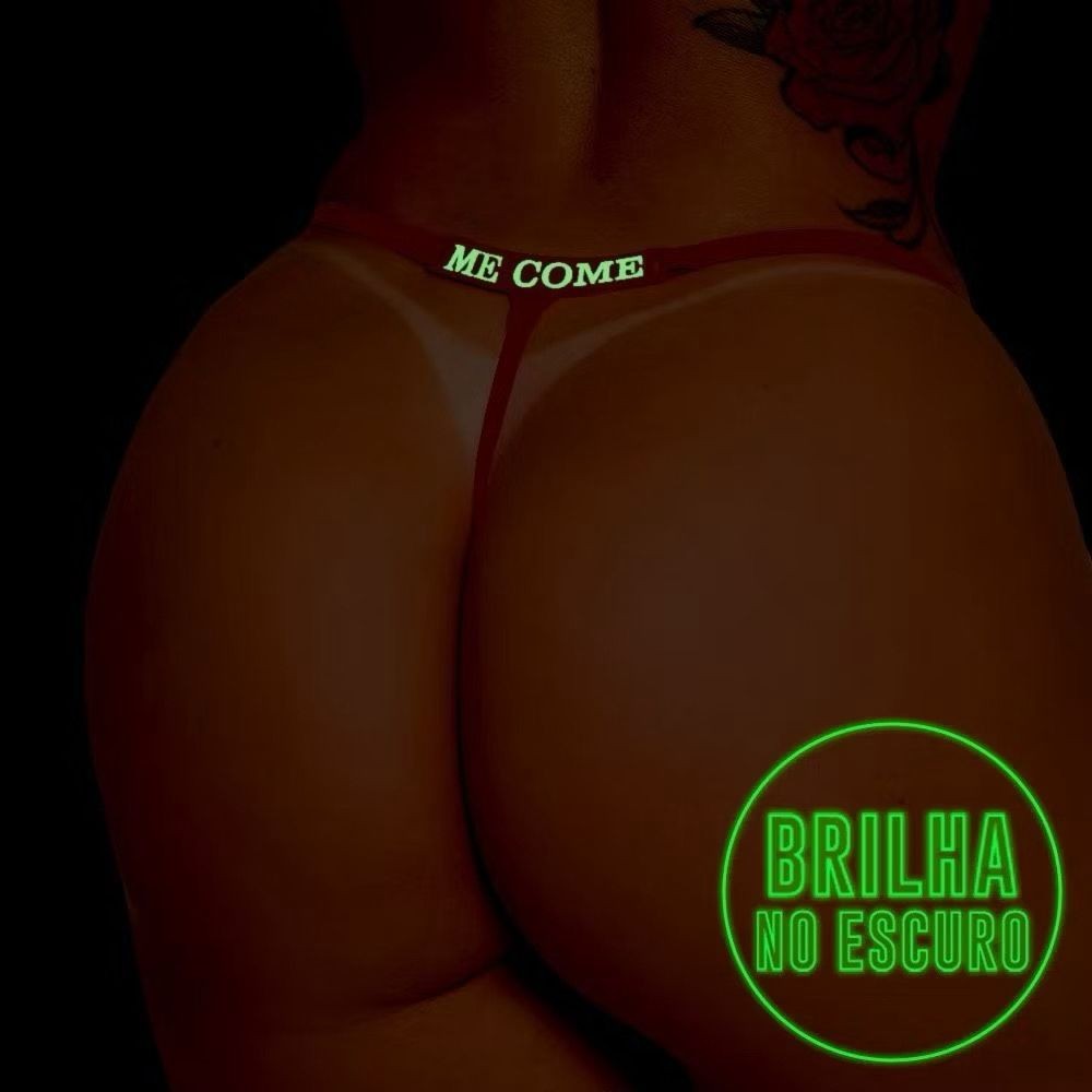 Kit 10 Calcinhas Fluorescente com Frase Que Brilha no Escuro Lingerie Fio Dental Com Regulagem em Oferta na Shopee