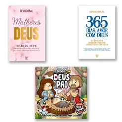 Combo Devocional - Kit com 2 Livros Devocionais + Livro de Colorir