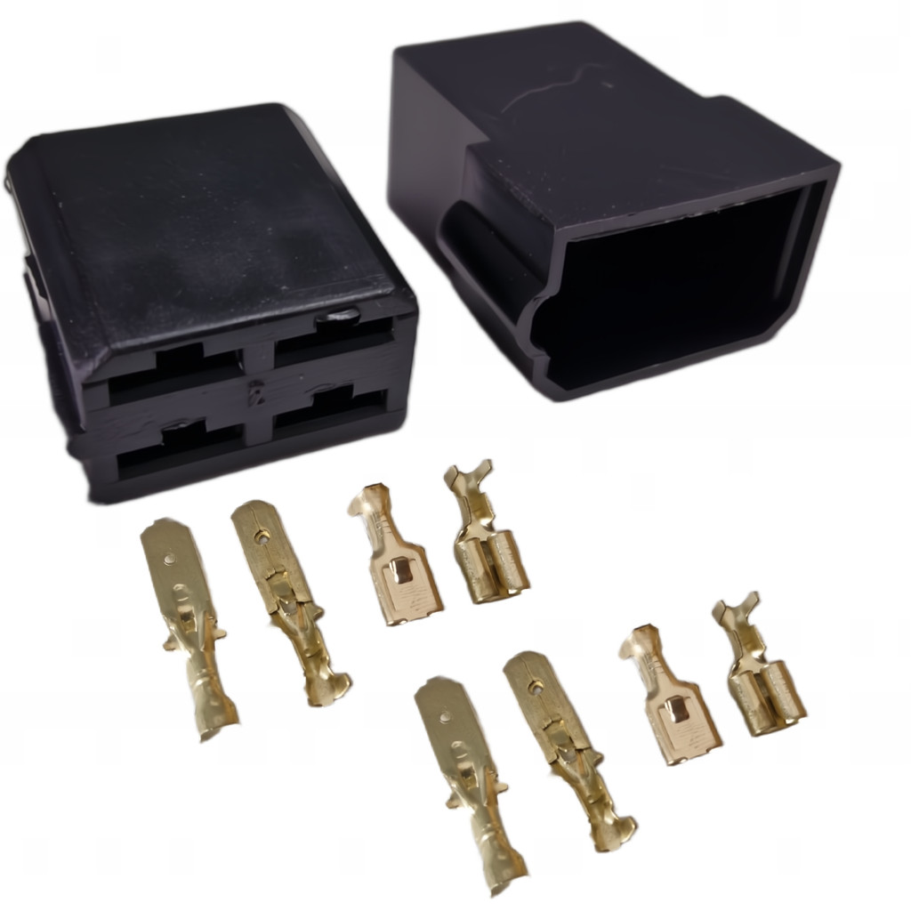 kit 10 Conjunto conector plug 4 vias caixa som macho e fêmea